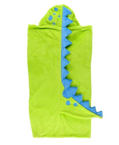 Wearable Hooded Fleece Blankets For Kids - Dinosaur