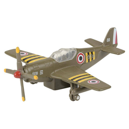 5" Diecast Pull Back Vintage Plane