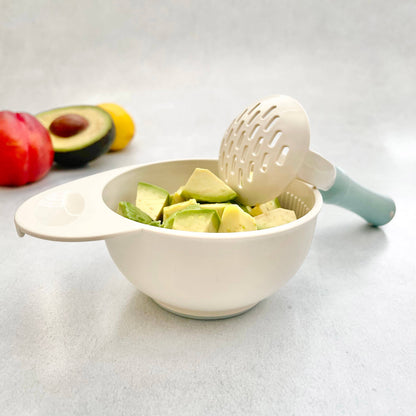 Baby Food Masher Bowl Blue