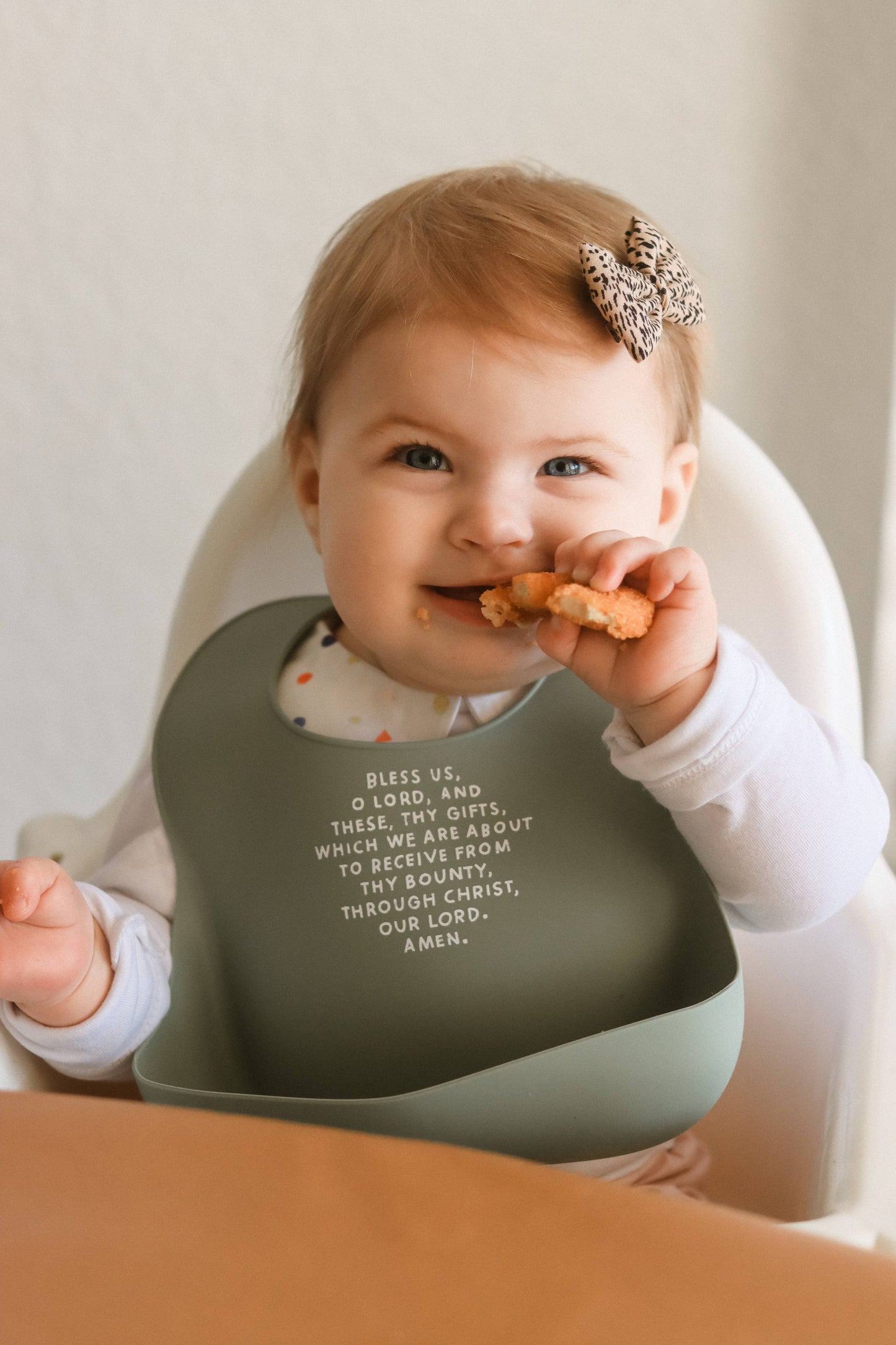 Catholic Meal Blessing Bib | BPA Free Bib | Gift For Baby