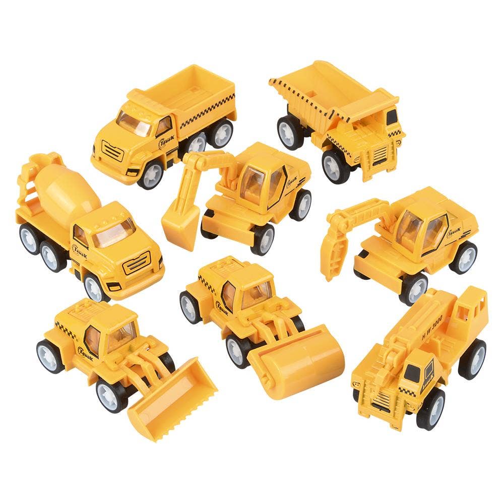 2.5" Mini Diecast Pull Back Construction Vehicle