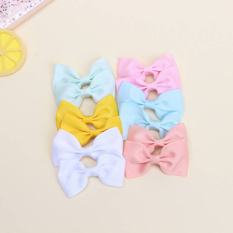 12-pack Bow Knot Decor Hair Clip for Girls (Multi-Color)