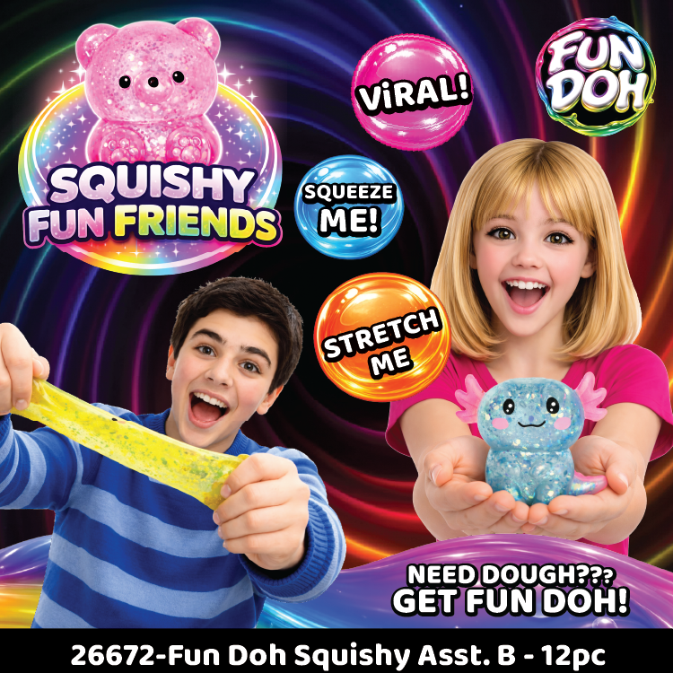 Fun Doh Squishy Gummy Fidget Toy NEW Variety