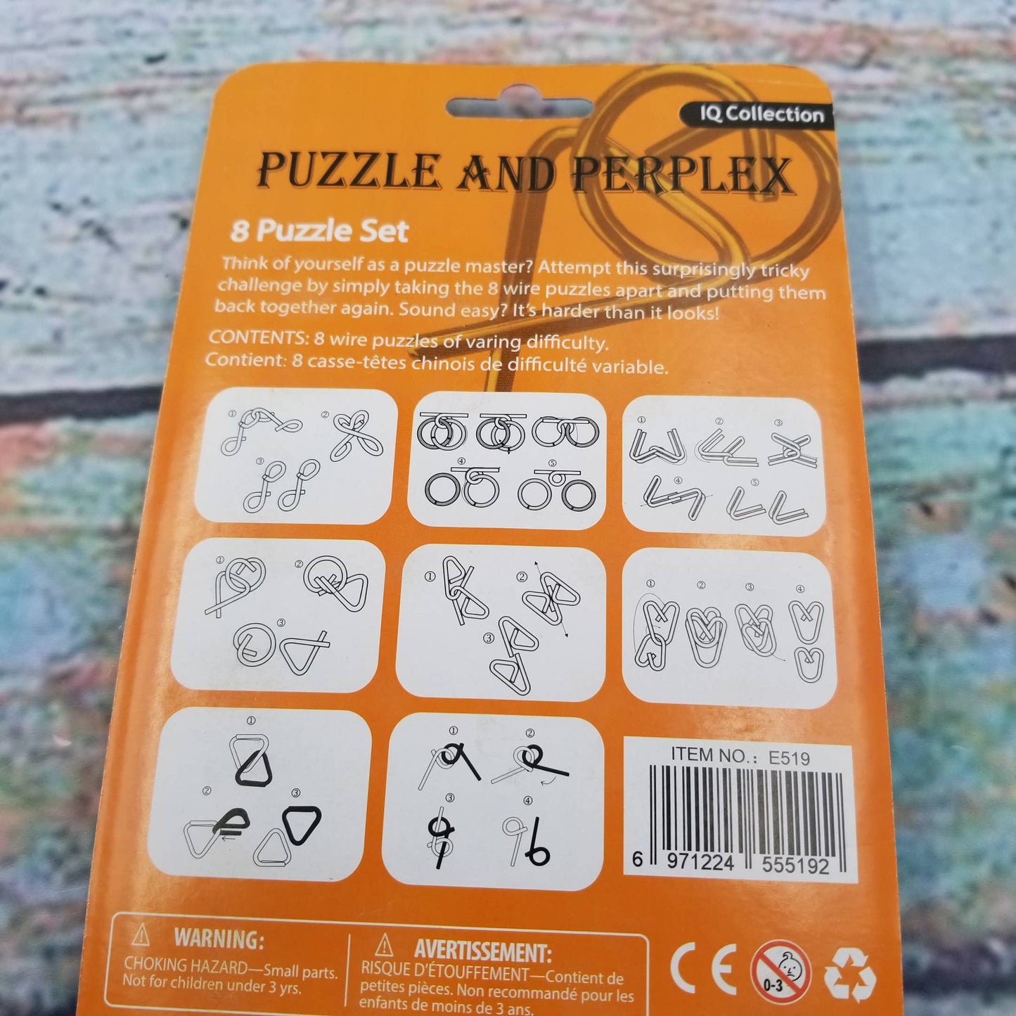 Montessori Puzzle Wire IQ Games Intellectual Toys Set: Green