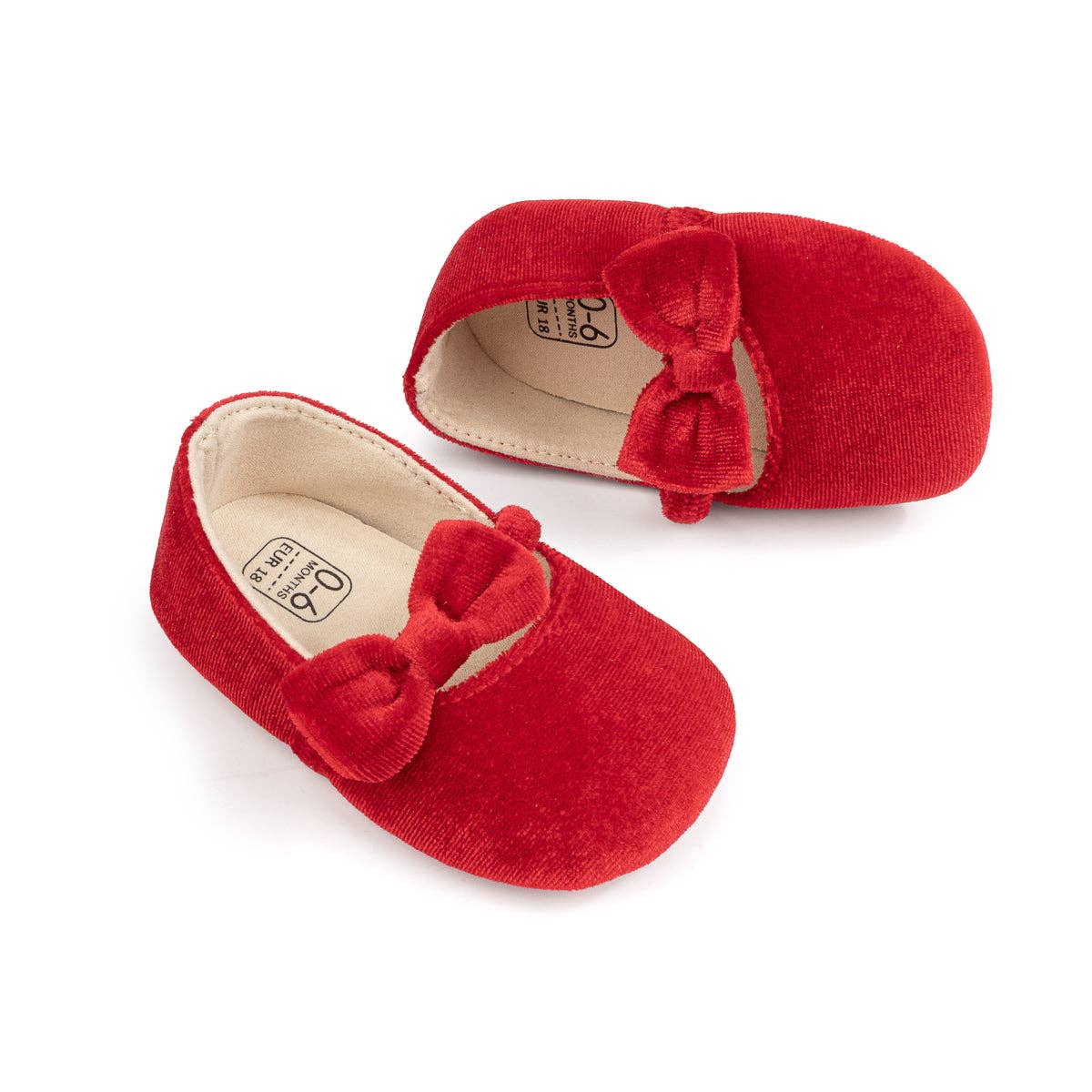 Red Velvety Baby Shoes