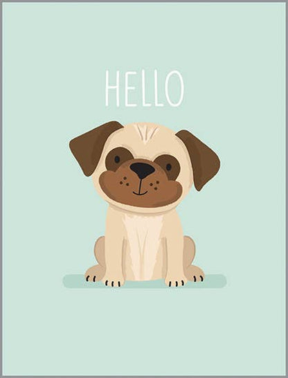 Thinking of You Greeting Card - Hi Puppy