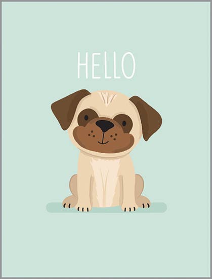 Thinking of You Greeting Card - Hi Puppy