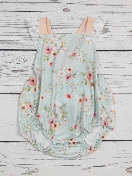 Baby Summer Floral Printe Bubble