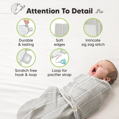 3pk Soothe Baby Swaddles Sleep Sack for Newborns - Prairie