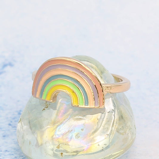 Pastel Rainbow Gold Ring