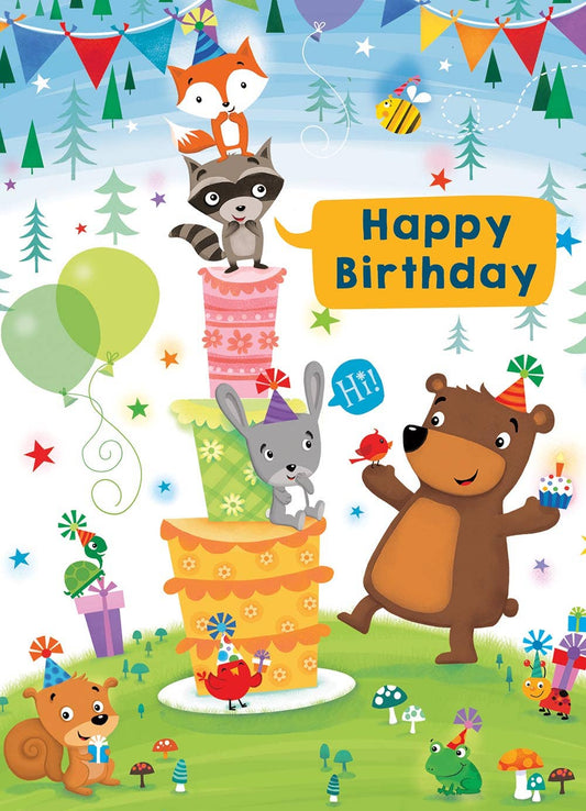 Woodland Party Birthday Card
