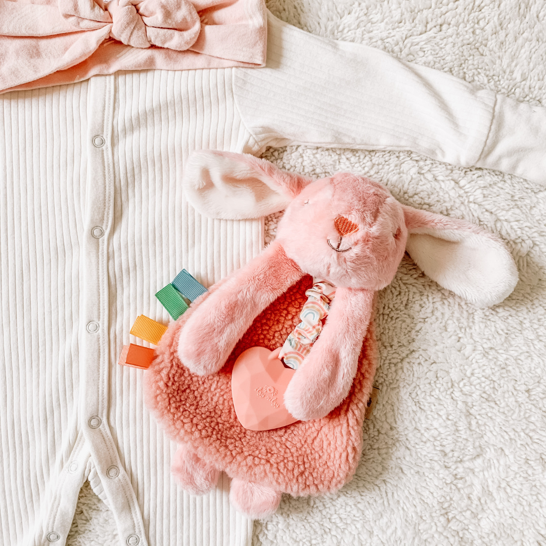 Itzy Lovey Plush And Teether Toy - Ana the Bunny