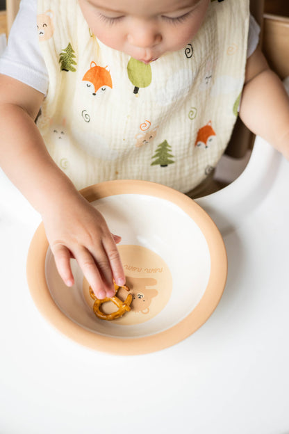 Baby Bib Set, Woodland Muslin Cotton, Set Of 2
