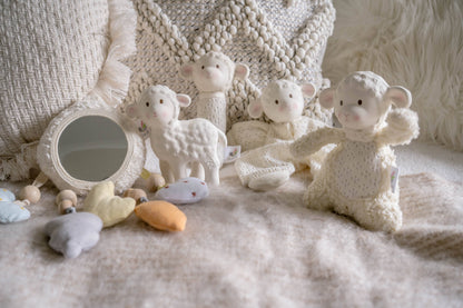 Bahbah the Lamb Baby Soft Toy w/ Natural Rubber Teether Head