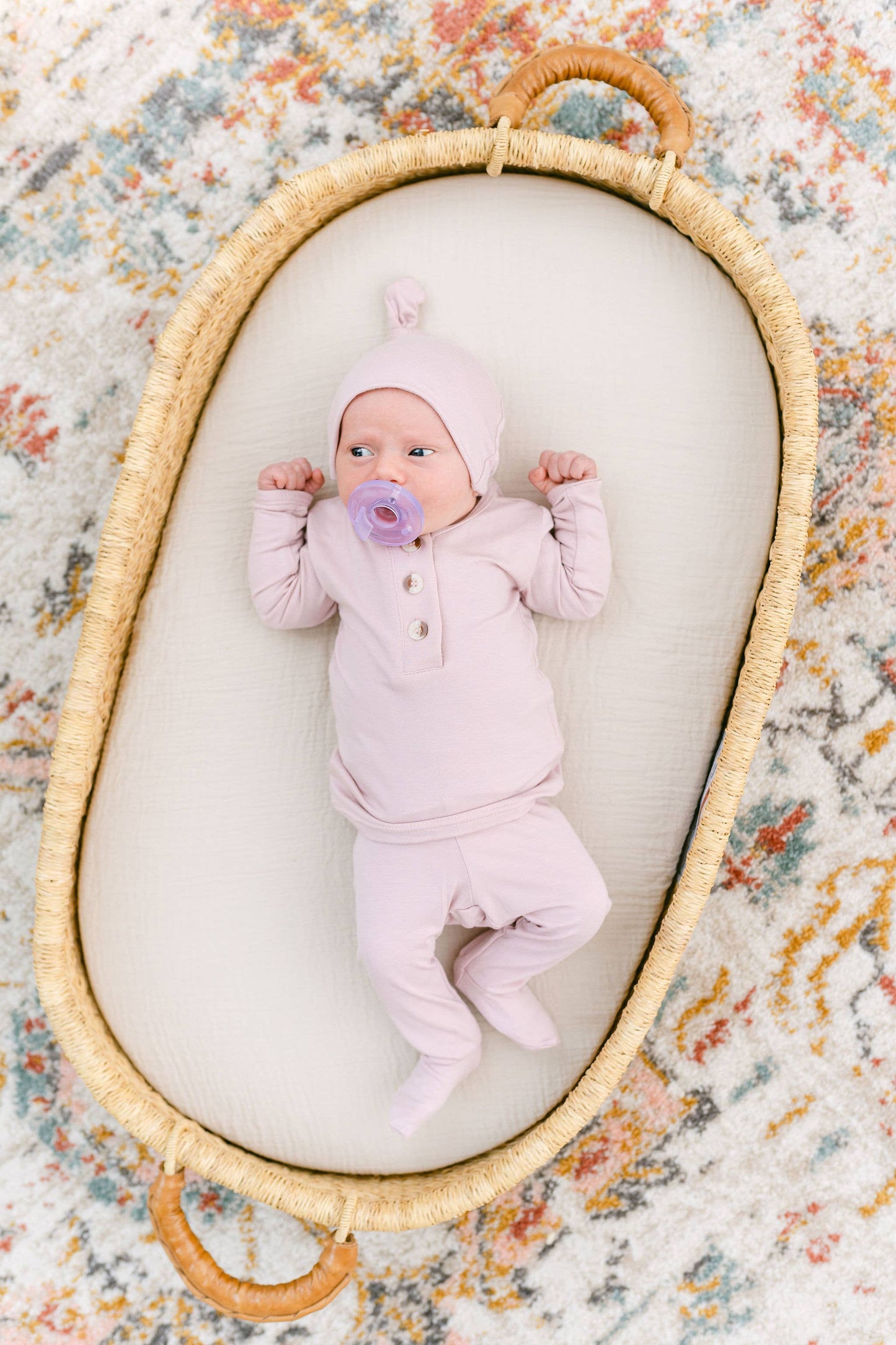 Top & Bottom Baby Outfit (Newborn - 3 mo) - Dusty Rose