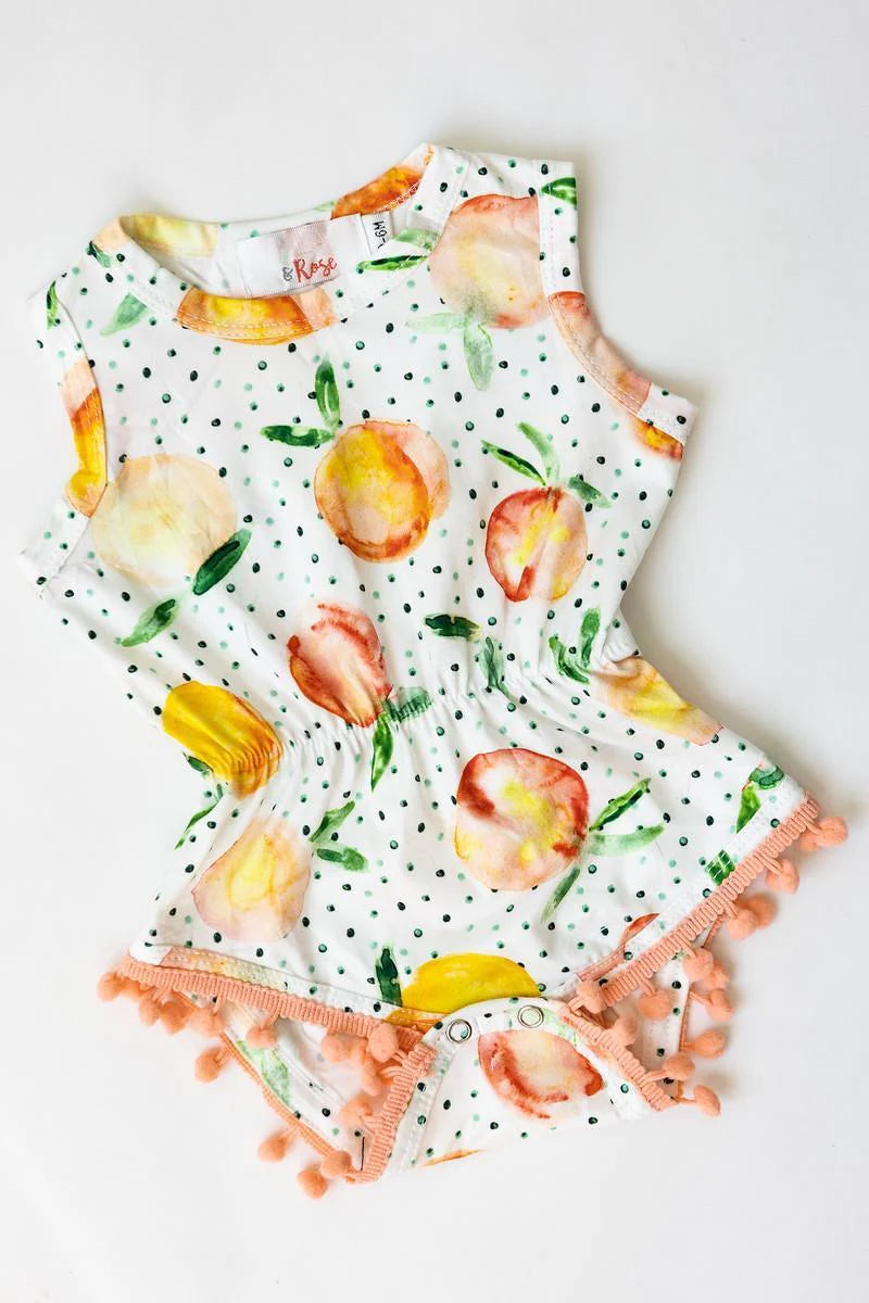 Your a peach pom pom romper