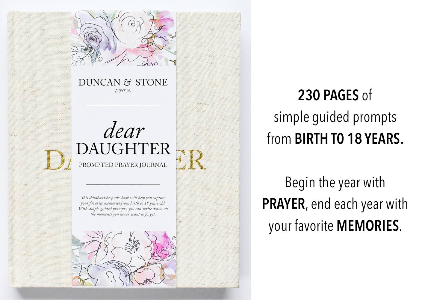 Dear Daughter Childhood Keepsake Book | Gift for Wife or Mom