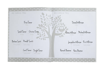 Linen Memory Babybook and Ink Pad, Gray
