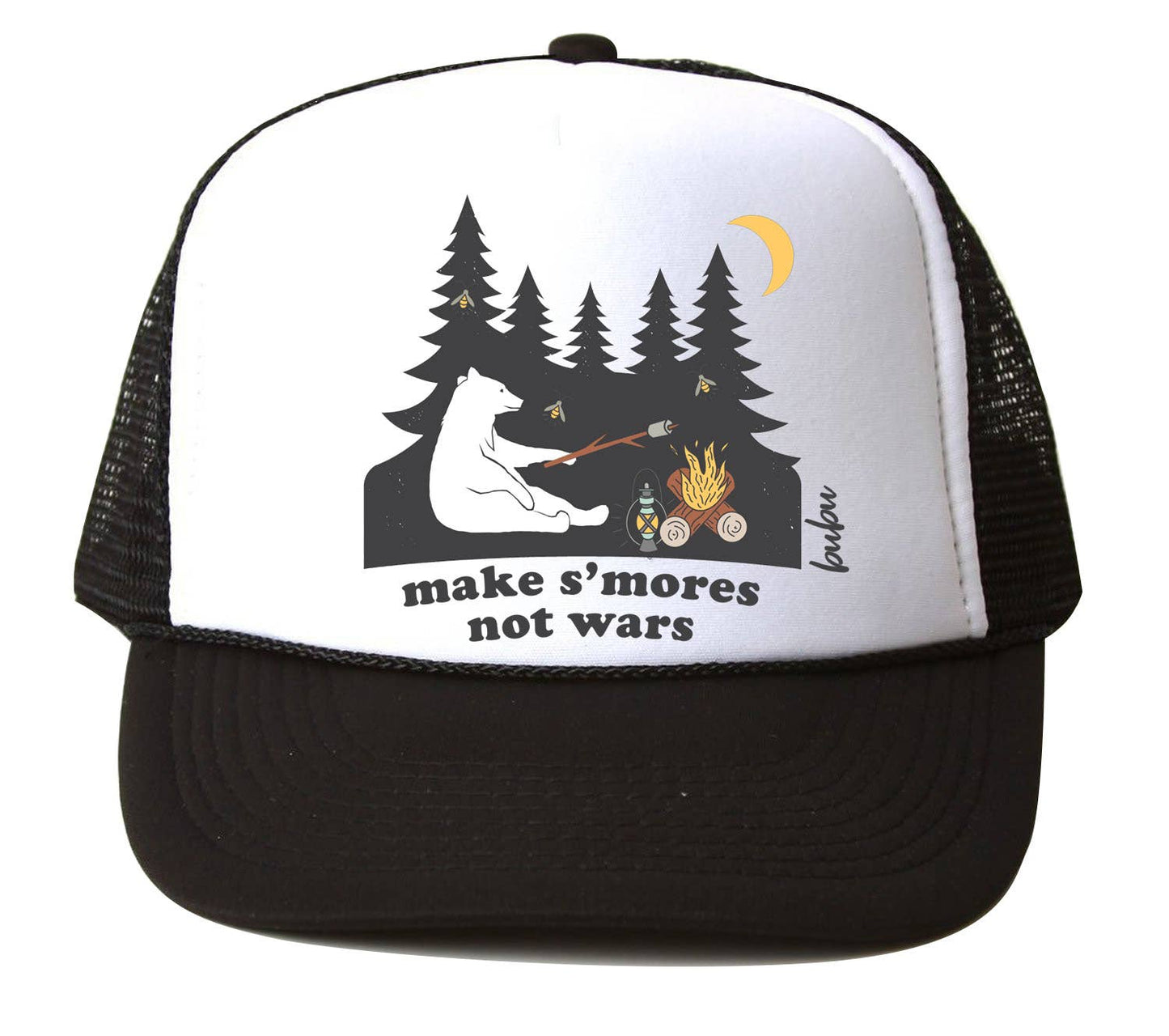 S'mores Not Wars White/Black Trucker Hat