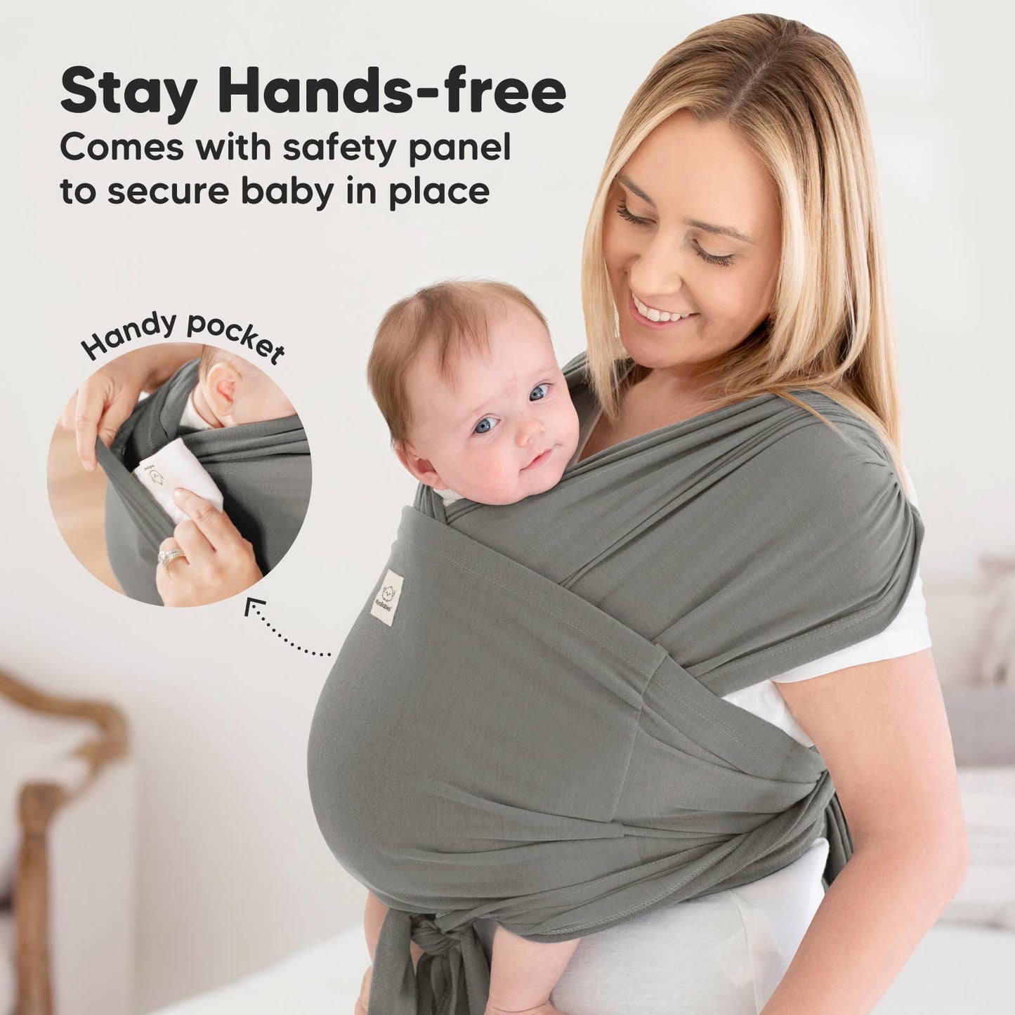 KeaBabies D-Lite Wrap Carrier (Graphite)