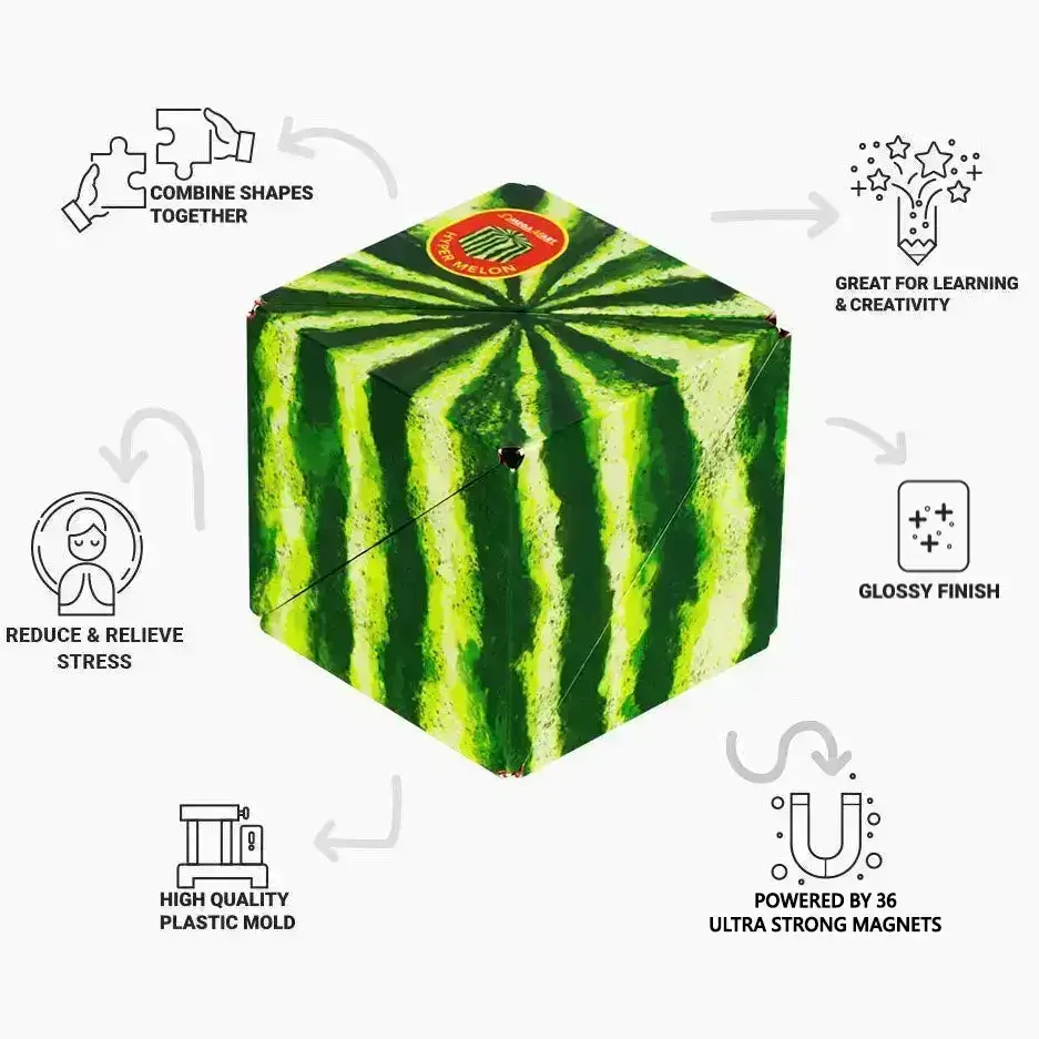 Shashibo Hypermelon Magnetic Puzzle Cube