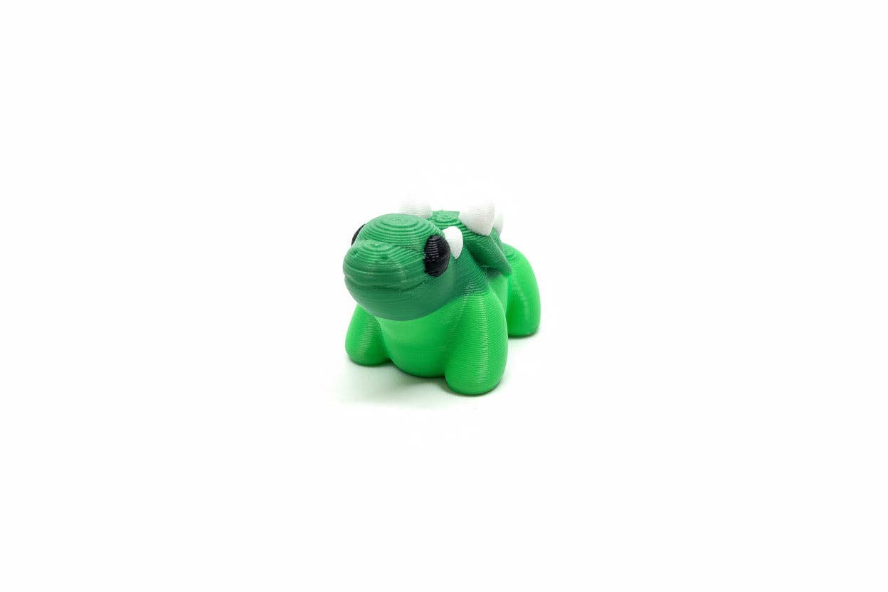 Stegosaurus Dinosaur (Two Toned Green) • Mini 3D Printed Articulated Animal • Flexi Animals • Pocket Pets • Pocket Pals • Desk Pets [#85]