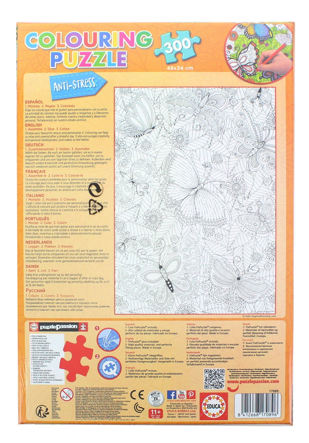 All Good Things are Wild and Free 300 Piece Colouring Puzzle