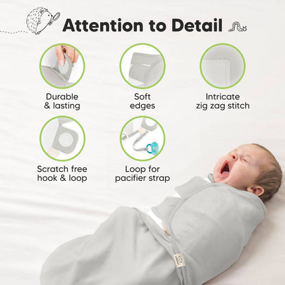 3pk Soothe Baby Swaddles Sage,0-3 Months, Sleep Sack for Newborns