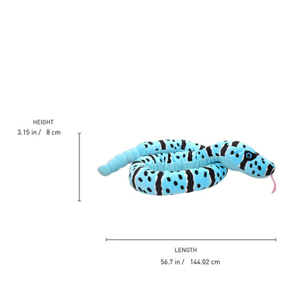 Snake Blue Rock Rattlesnake Stuffed Animal 54"