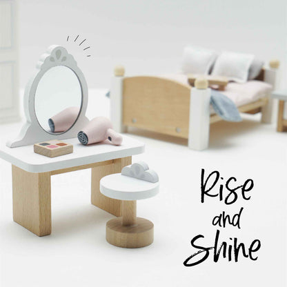 Wooden Dolls House Bedroom