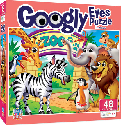 Googly Eyes - Zoo Animals 48 Piece Puzzle