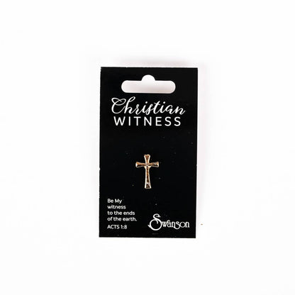 Lapel Pin Flared Cross Gold