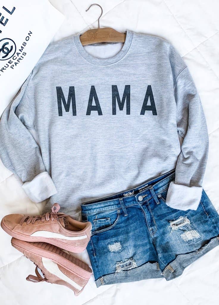 Mama Tee White Crew Neck