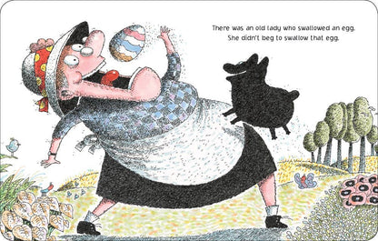 There Was An Old Lady Who Swallowed A Chick!