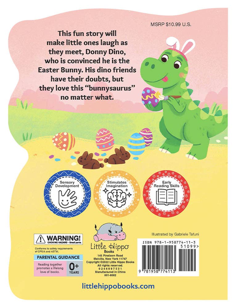 Bunnysaurus - Touch and Feel Board Easter Book - Sensory Board Book