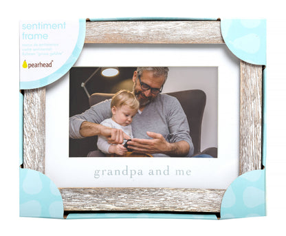 Grandpa and Me Sentiment Picture Frame, Rustic