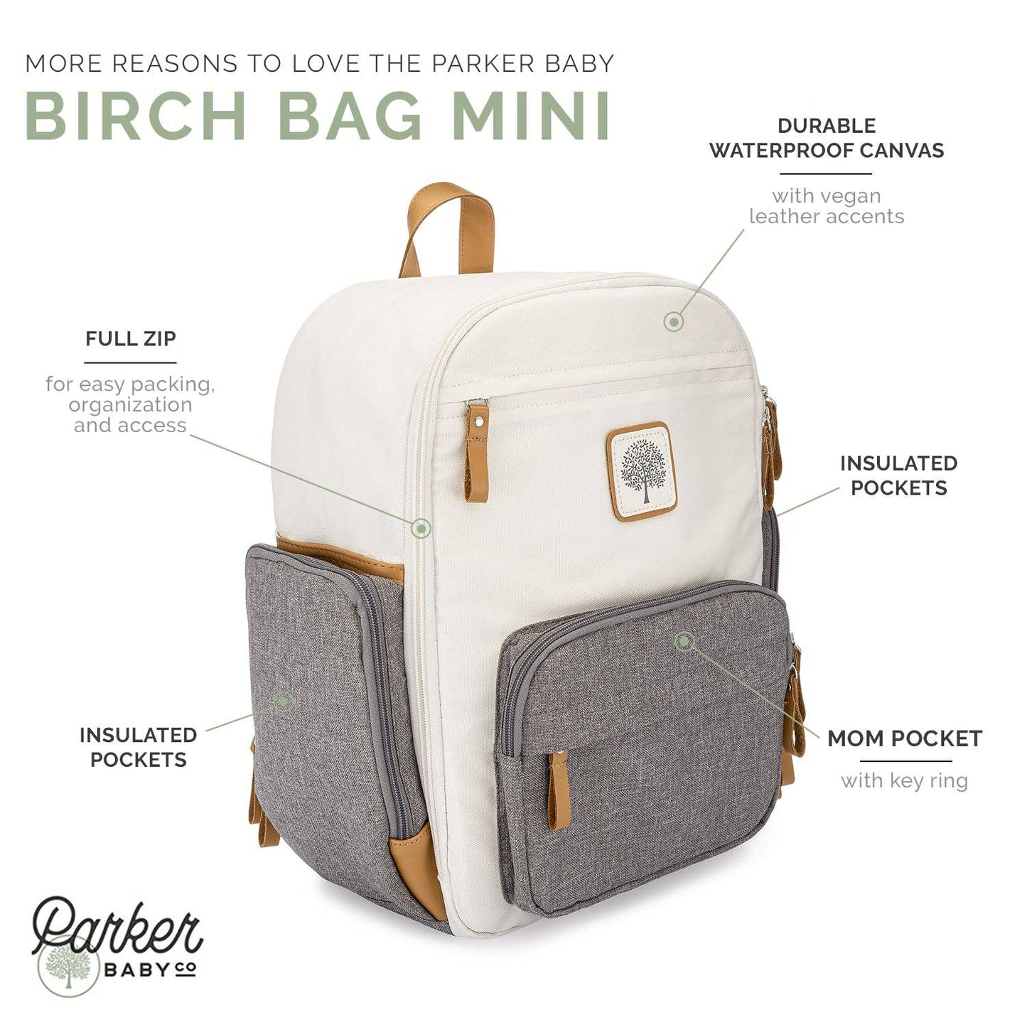 Birch Bag Mini - Diaper Backpack in Cream