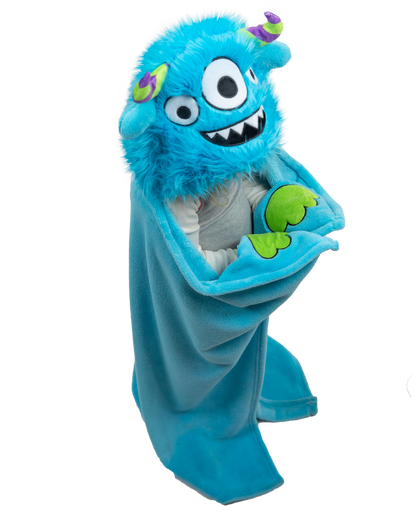 Wearable Hooded Fleece Blankets For Kids - Monster