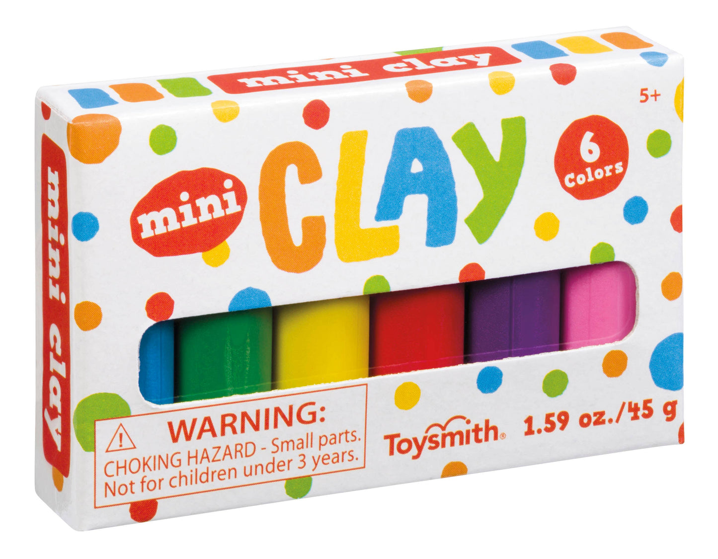 Mini Clay, 6 Vibrant Colors, Display of 72