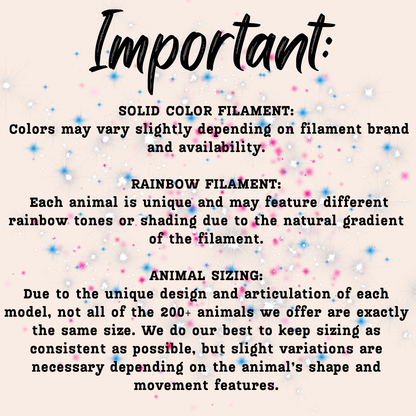 Flamingo • Mini 3D Printed Articulated Animal • Flexi Animals • Pocket Pets • Pocket Pals • Desk Pets*