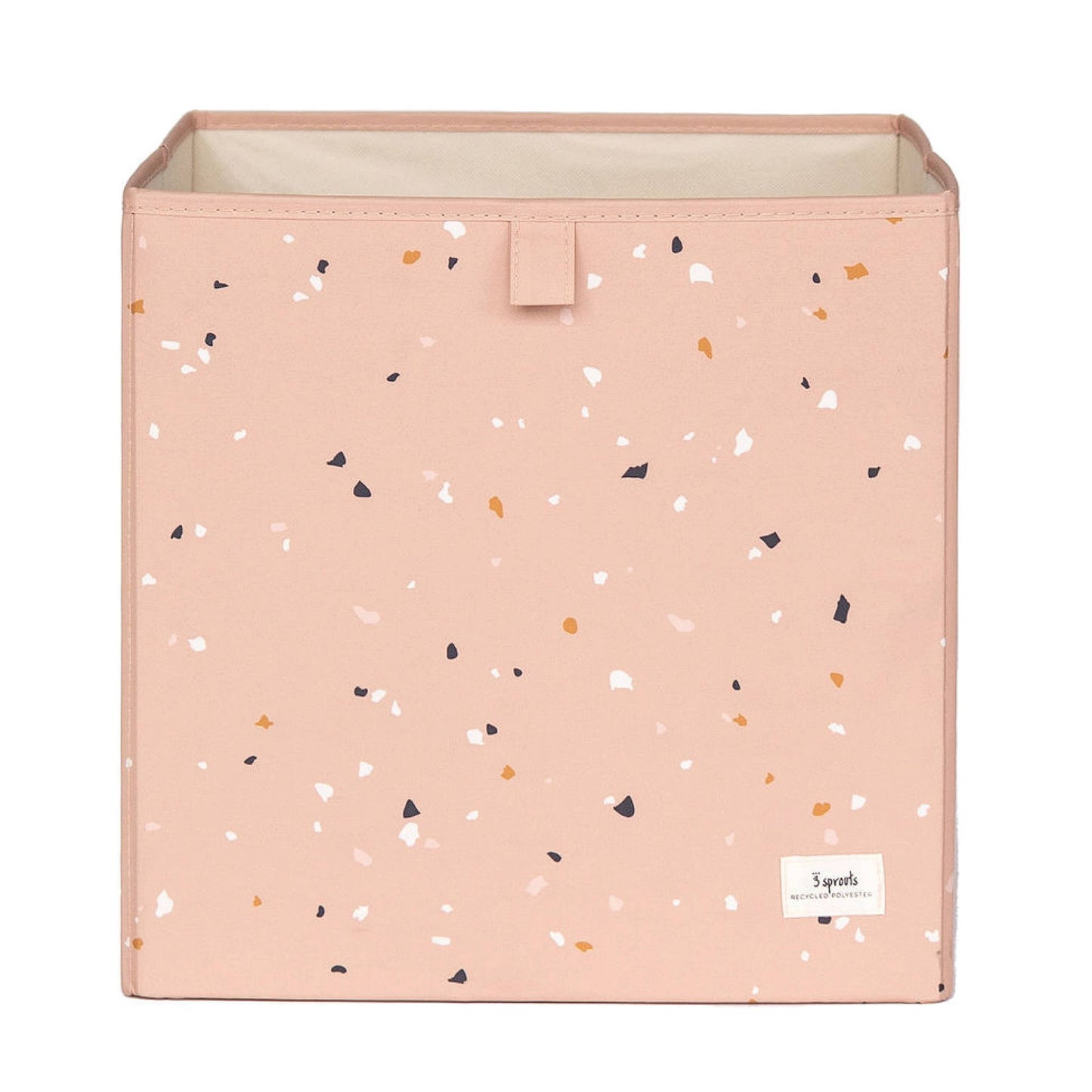 Recycled Fabric Storage Cube - Terrazzo Colors: Green Terrazzo