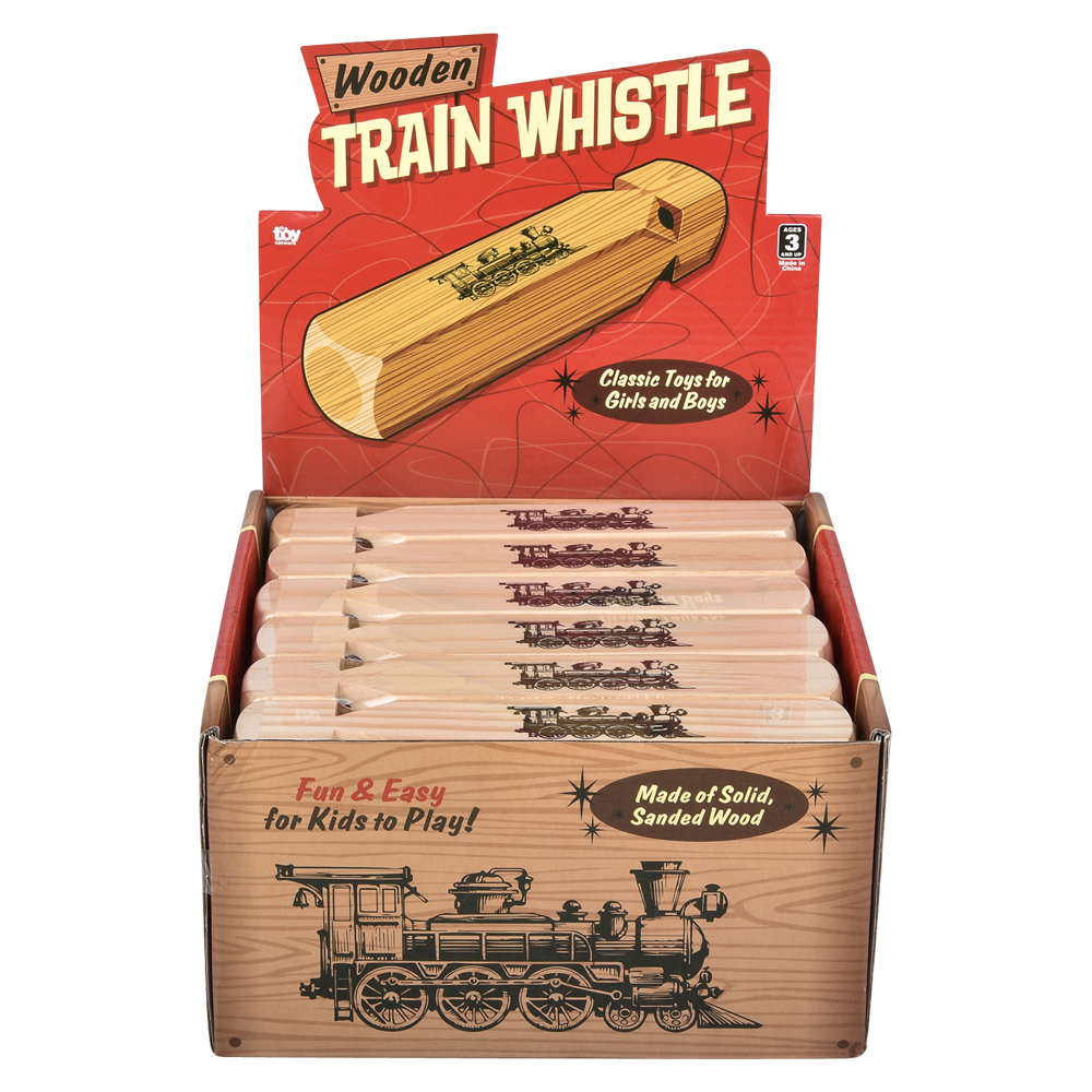 (T) 7.5" WOODEN TRAIN WHISTLE