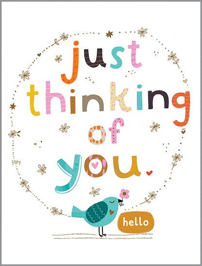 Thinking of You Greeting Card - Thoughtful Bird