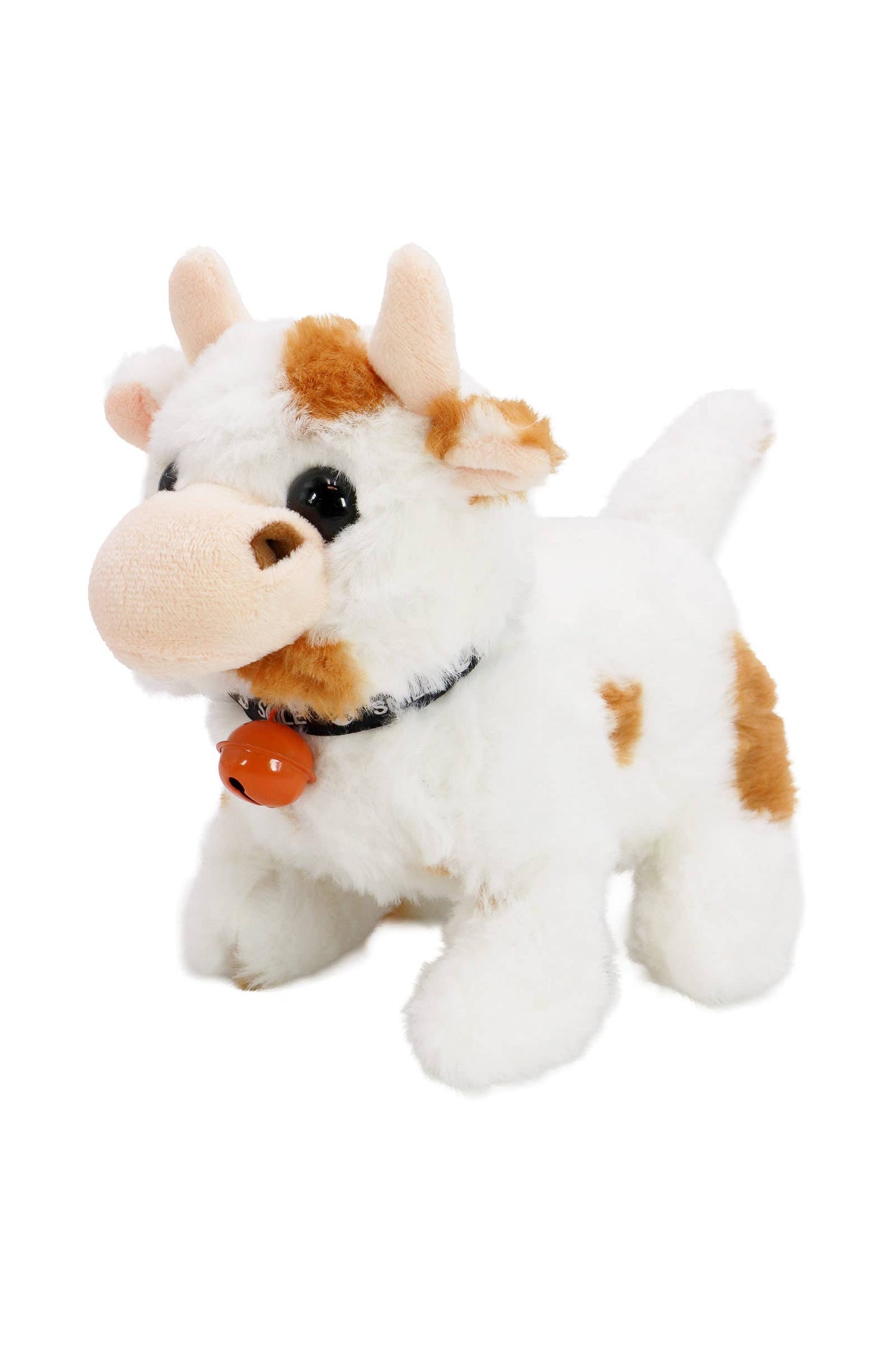 Fuzzy Soft Walking Baby Cow Sound Toy - 12 Pcs