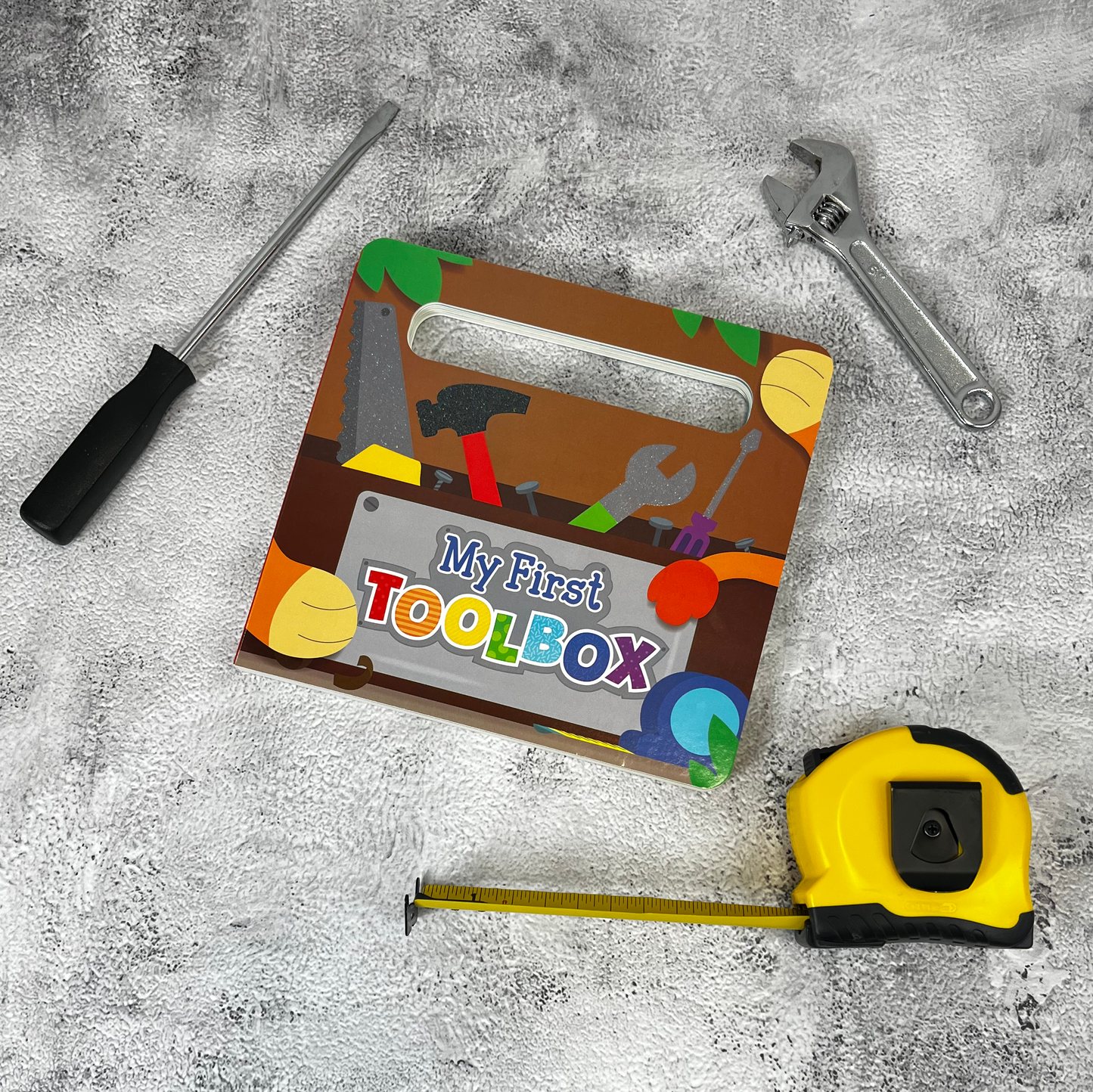 My First Toolbox- Sensory Touch and Feel Board with Handle