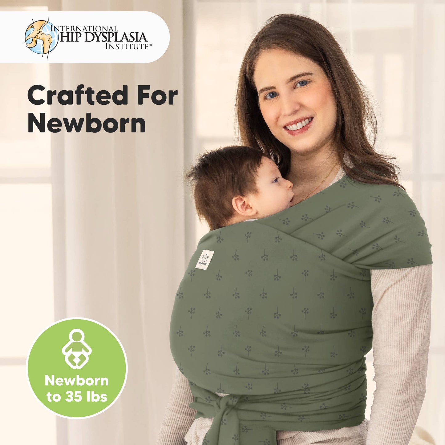 KeaBabies Original Baby Wrap Carrier-Forest Berries