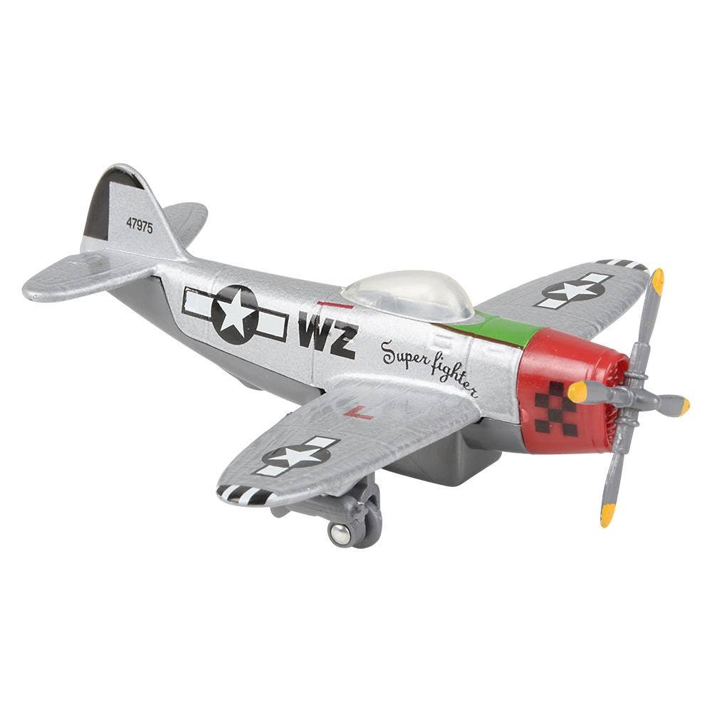5" Diecast Pull Back Vintage Plane