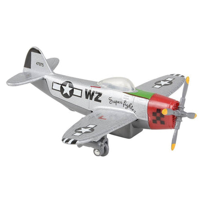 5" Diecast Pull Back Vintage Plane