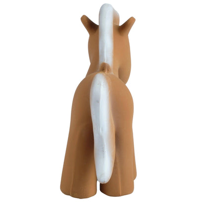 Horse Natural Organic Rubber Teether, Rattle & Bath Toy