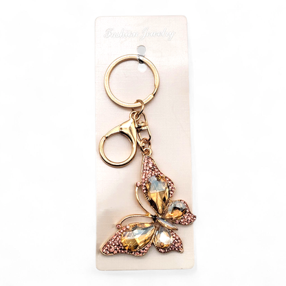 Butterfly Crystal Keychain – 4 Assorted Colors